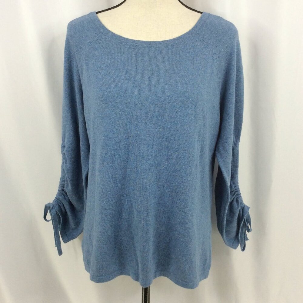 PROJECT Women's Sweater‎ Size Small Ruched Sleeves Blue